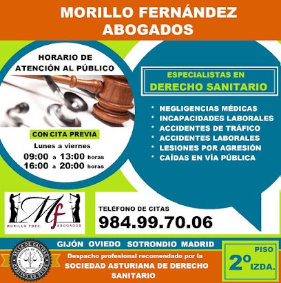 ABOGADOS NEGLIGENCIAS MEDICAS ASTURIAS. MORILLO FERNÁNDEZ ABOGADOS